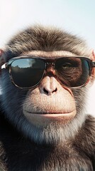 Wild Macaque Strikes a Cool Pose Wearing Sunglasses Under the Sun