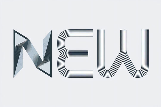 Striped Geometric New Typography Design