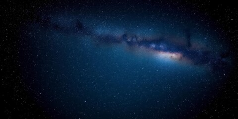 Fototapeta premium Night sky filled with sparkling stars on a black background, shining, magical