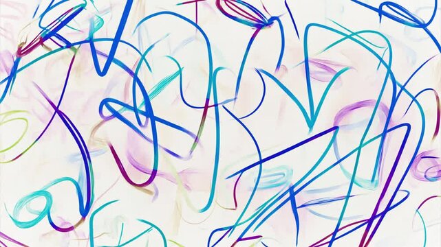 Delicate abstract background with pastel-colored scribbles on a light background. Perfect for gentle and calming designs