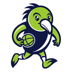 Kiwi Mascot Logos: Coffee Cup, Reading Glasses, Gaming, Painting, Boxing, Vector Clipart Designs, Kiwi mascot logos: coffee, reading, gaming, painting, boxing gloves, vector, clipart, cartoons.