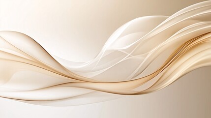 Obraz premium Elegant Light Beige Waves Forming a Smooth and Delicate Abstract Background