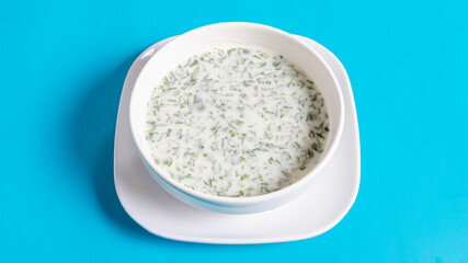 Azerbaijani yogurt soup bowl - Dovga