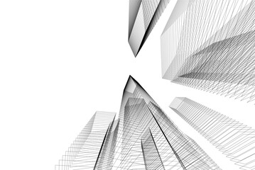 Fototapeta premium architecture building 3d 