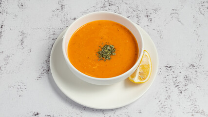 Lentil soup bowl