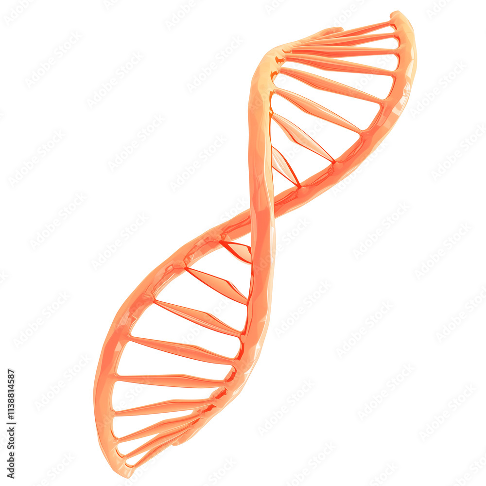 Aufkleber metallic salmon and gold dotted helix isolated on transparency background