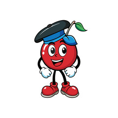Cherry Mascot Logo Vector: Coffee, Glasses, Books, Angry, Gaming, Paint, Boxing Gloves Designs, Creative cherry mascot logos with coffee, books, gaming, and boxing themes in vector illustration style.