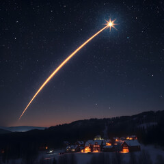 Dazzling Shooting Star on Christmas Eve