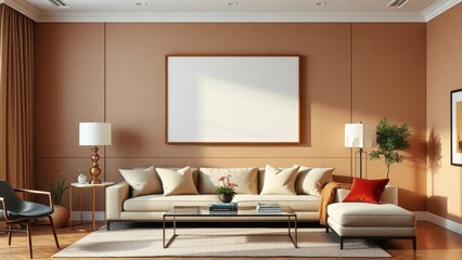 A living room with a couch chair and a coffee table