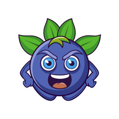 Blueberry Mascot Logos: Coffee, Books, Gaming, Boxing, and More - Vector Cartoon Illustrations, Blueberry mascot logos: creative, fun, and unique vector designs for digital projects.
