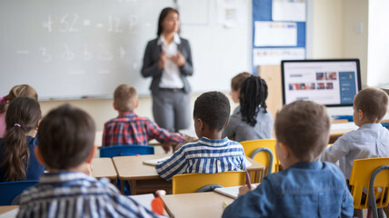 Classroom Learning With Teacher And Students