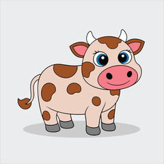 Funny Cow vector illustration