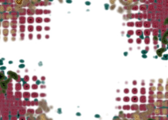 An abstract transparent psychedelic wavy vignette design element overlay.