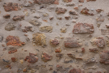 Alte vermörtelte Bruchsteinwand