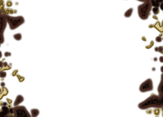 An abstract transparent psychedelic wavy vignette design element overlay.