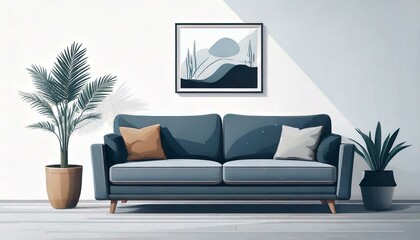 illustration of modern and minimalist living room 22