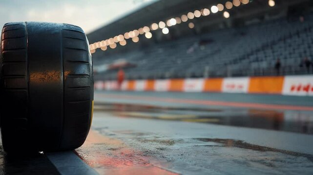 F1 Pitstop Background with Empty Pit in Ultra HD