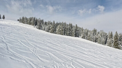 Ski day at Vail Mountain in the Rocky Mountains