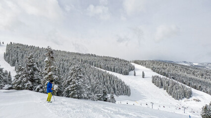 Ski day at Vail Mountain in the Rocky Mountains