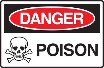 Danger Posion Symbol Sign Vector Stock