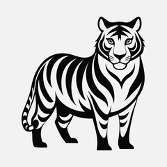 tiger silhouette vector illustration