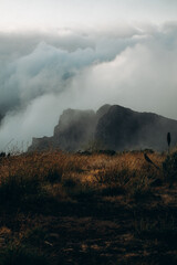 clouds over mountain
