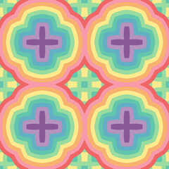 Obraz premium Patrón sin costuras Original. Colores. Formas. Estampa. Textura. Fondo. Caleidoscopio. Simétrico. Infinito