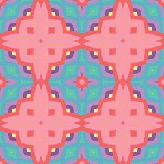 Obraz premium Patrón sin costuras Original. Colores. Formas. Estampa. Textura. Fondo. Caleidoscopio. Simétrico. Infinito