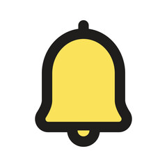 The image displays a pixelated gold bell icon commonly used as a notification symbol.