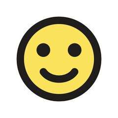 The image shows a low resolution pixelated depiction of a classic yellow smiley face.