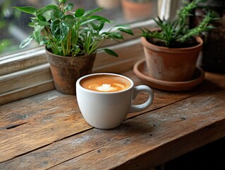 Cozy Coffee Moment by the Window