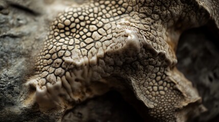 Obraz premium Close up of textured rough skin, brown tones.