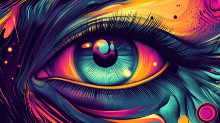 Vibrant Eye: A Psychedelic Masterpiece