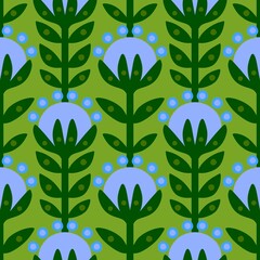 Abstract floral seamless flowers pattern for wrapping paper and fabrics and kids