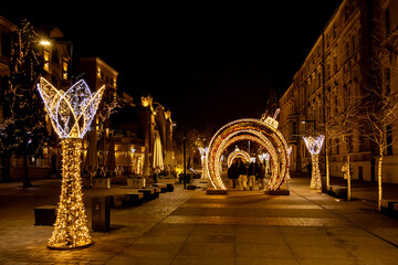 Christmas illumination decoration of Katowice, Poland