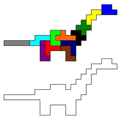 Fototapeta premium dinosaur, pentamino animal