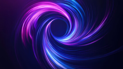 Luminous purple and blue cosmic vortex with starry space glow. Vortex. Illustration