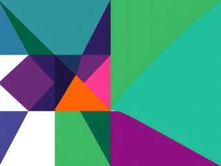 Red and blue arrow design with no signs on a wall featuring vibrant colors and a symbolic vector illustration inspired by flags and banners