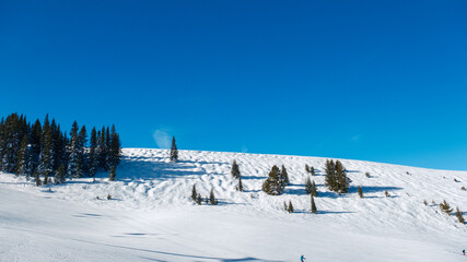 Ski day at Vail Colorado in the Rocky Mountains.