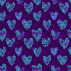 Valentine hearts seamless 14 February love pattern for wrapping paper