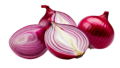 Freigestellte Zwiebeln: Runde, ovale Formen in Weiß, Gelb und Rot. Aromatisch und vielseitig für Salate, Kochen, Braten und mediterrane Gerichte