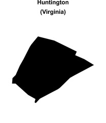 Huntington (Virginia) blank outline map