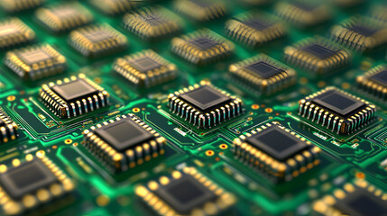 Obraz premium Computer Chips Technology Computer Circuit Board Aspect 16:9 