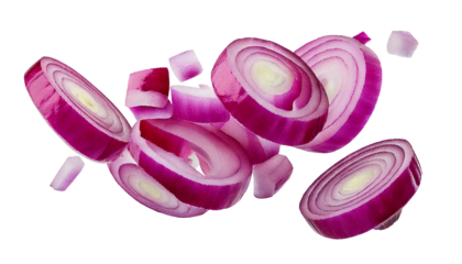 Freigestellte Zwiebeln: Runde, ovale Formen in Weiß, Gelb und Rot. Aromatisch und vielseitig für Salate, Kochen, Braten und mediterrane Gerichte