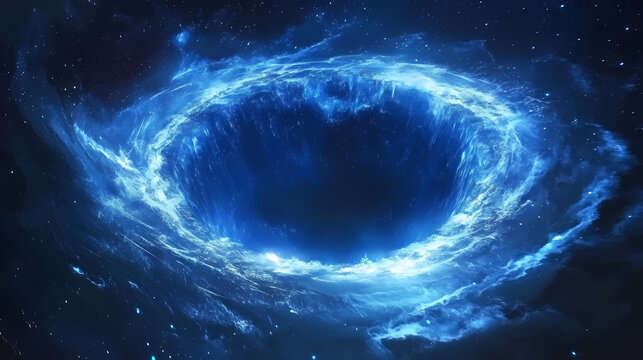 Abstract futuristic glowing blue vortex background. Vortex. Illustration