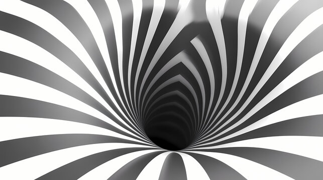 3d monotone mystery vortex design element. Vortex. Illustration