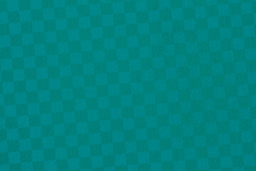Teal Green checkered background texture. Abstract geometric pattern for graphic design