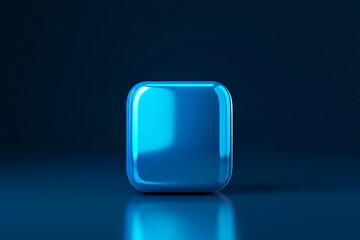 Centered blue tech icon displayed on a dynamic 3d background for modern visual appeal