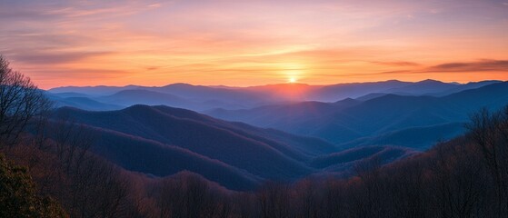 Fototapeta premium morning light illuminating the mountain range