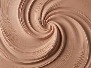Mocha mousse fashion background 3D pastel brown color, square banner, mousse cream, spiral curled, color trend 2025, creative design